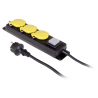 ELEKTRIUM prodlužovací kabel s vypínačem PS-370WS/44/1,5/3 E černá