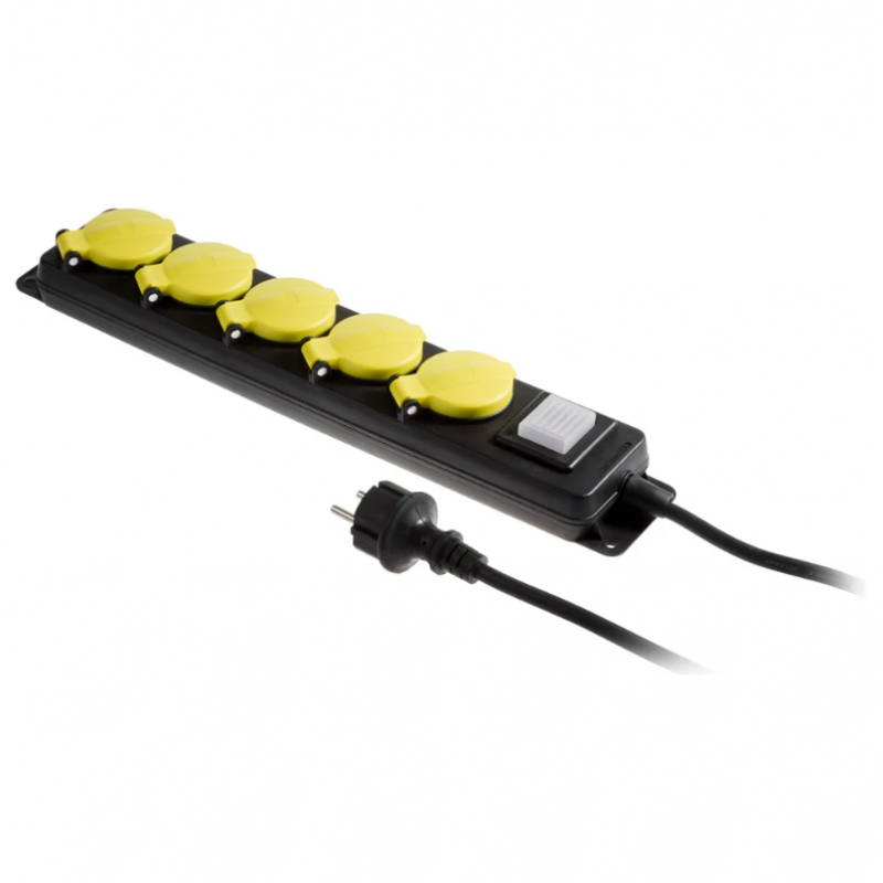 ELEKTRIUM prodlužovací kabel s vypínačem PS-570WS/44/1,5/3 E černá