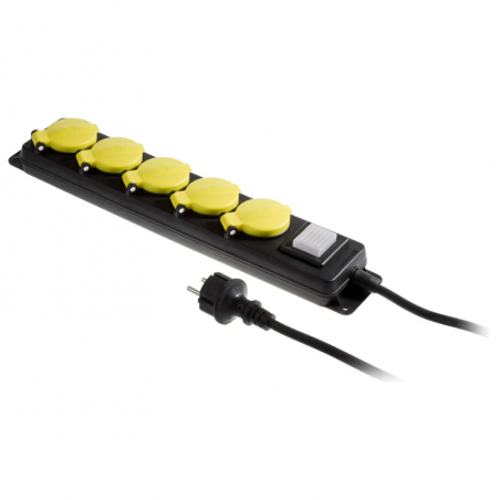 ELEKTRIUM prodlužovací kabel s vypínačem PS-570WS/44/1,5/3 E černá
