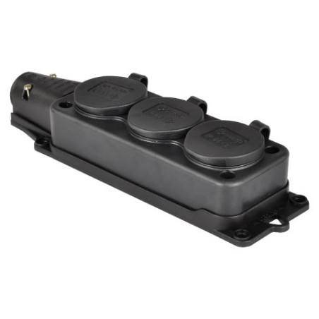 TP electric zásuvka gumová trojnásobná IP44/230V/16A D260ZG3