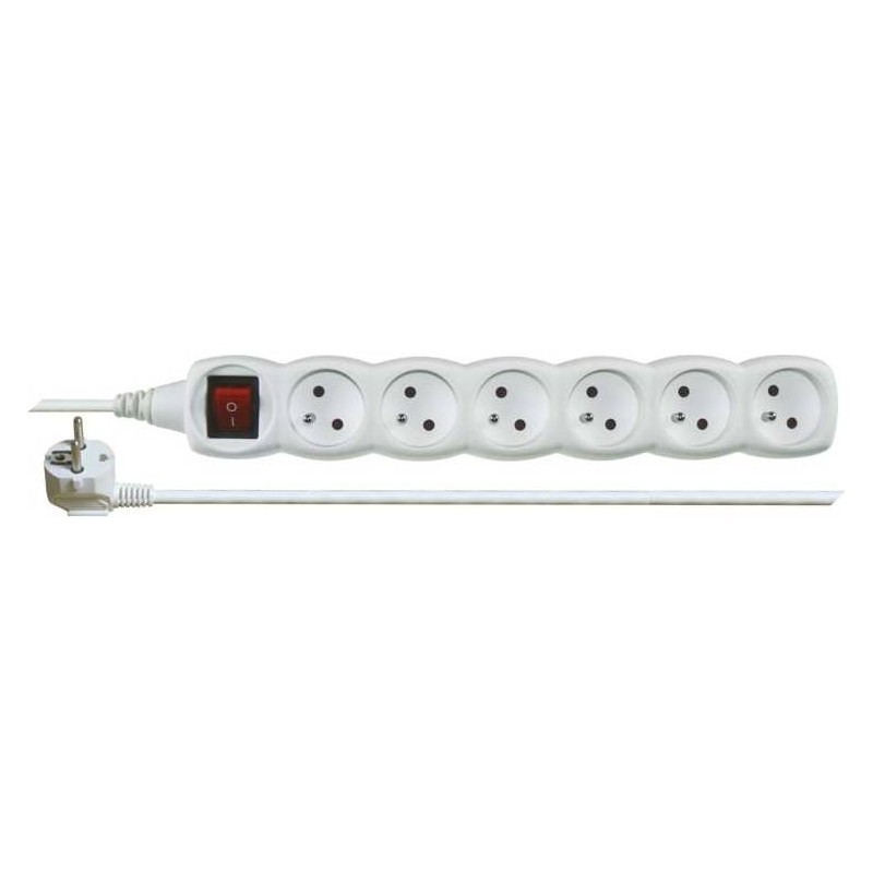 Prodlužovací kabel 5m/6 zásuvek s vypínačem