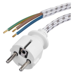 Flexo šňůra opředená 3x0,75mm/2,4m S00003 k žehličce