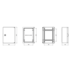 Distribuční skříň CP5002 (250x330x130) IP65