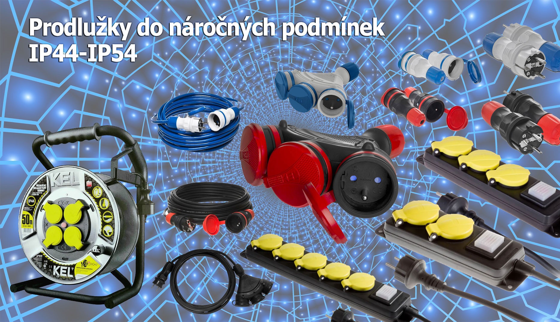 Prodlužky do náročných podmínek IP44-IP54